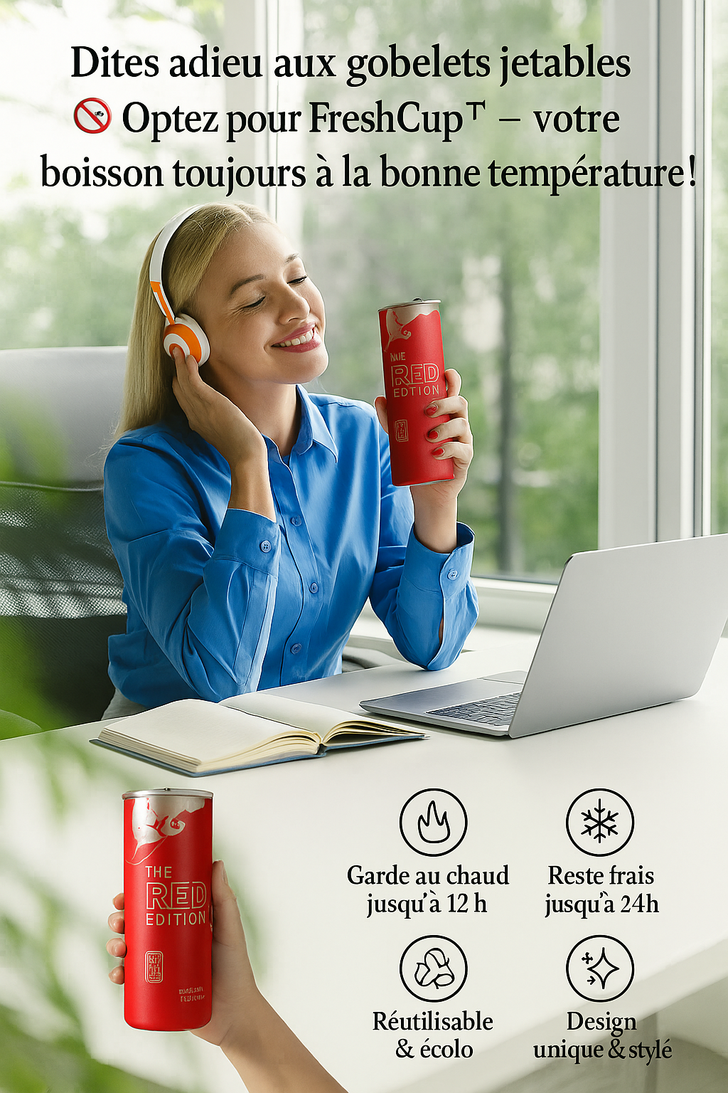 FreshCup™ – Energy Yellow Edition (600ml)